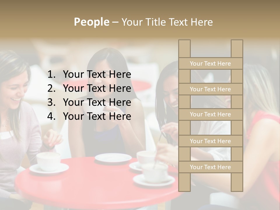 Happy Cheerful Adults PowerPoint Template