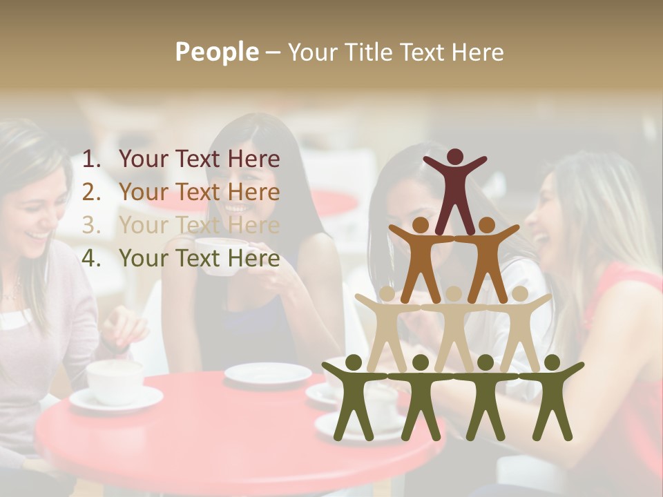 Happy Cheerful Adults PowerPoint Template