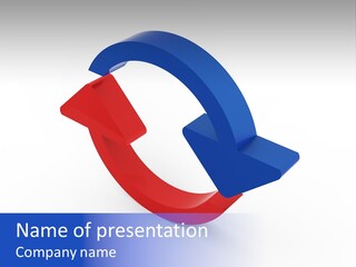 A Blue And Red Arrow Powerpoint Presentation PowerPoint Template