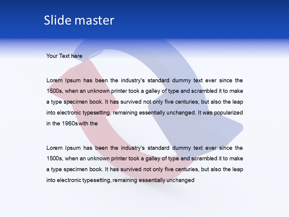 A Blue And Red Arrow Powerpoint Presentation PowerPoint Template