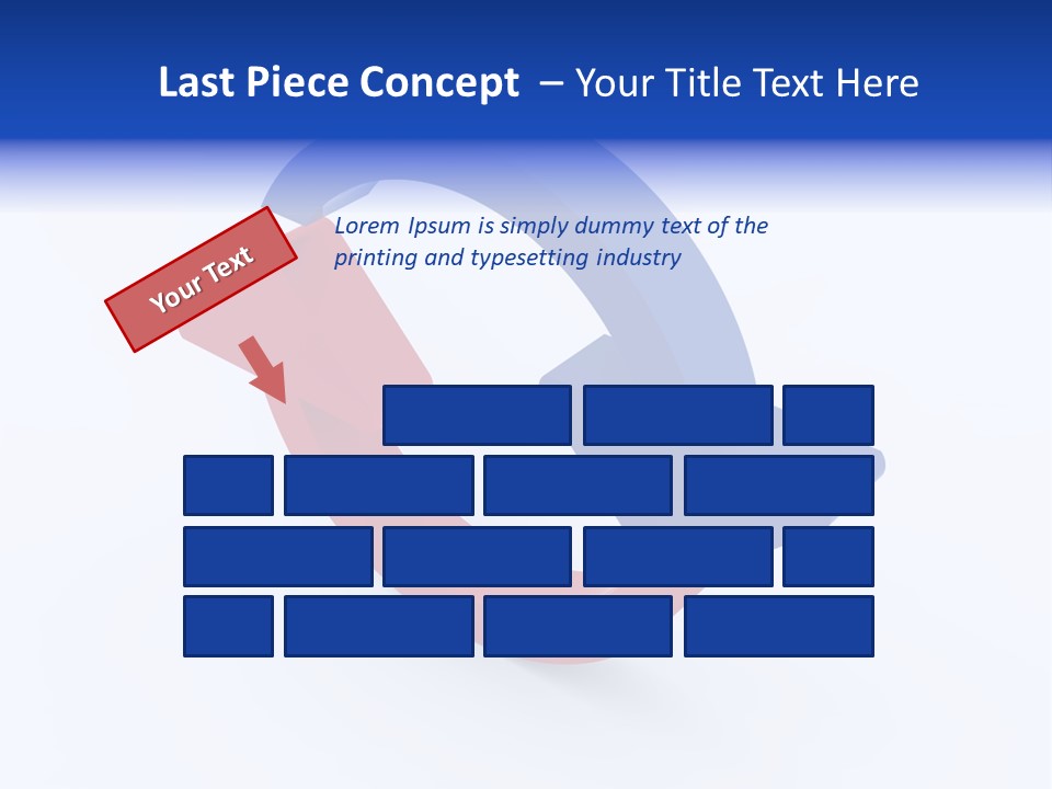 A Blue And Red Arrow Powerpoint Presentation PowerPoint Template