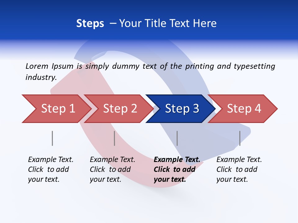 A Blue And Red Arrow Powerpoint Presentation PowerPoint Template