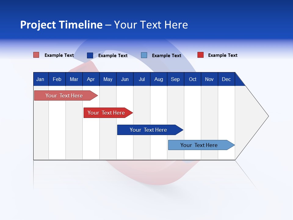 A Blue And Red Arrow Powerpoint Presentation PowerPoint Template