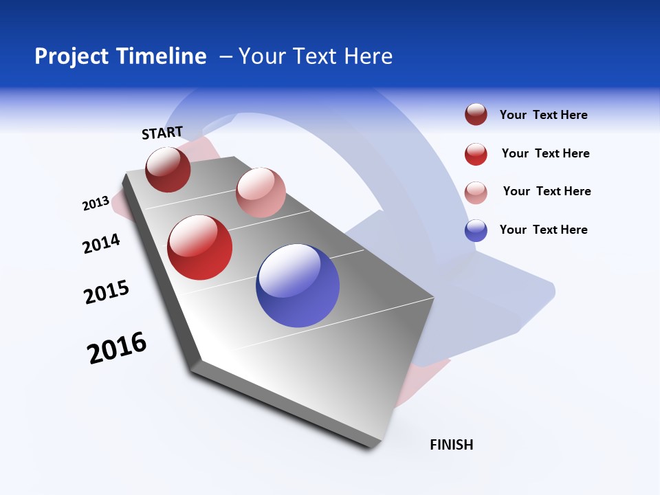 A Blue And Red Arrow Powerpoint Presentation PowerPoint Template