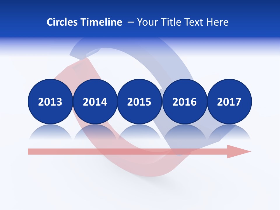 A Blue And Red Arrow Powerpoint Presentation PowerPoint Template