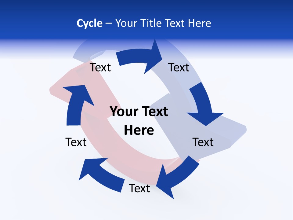 A Blue And Red Arrow Powerpoint Presentation PowerPoint Template