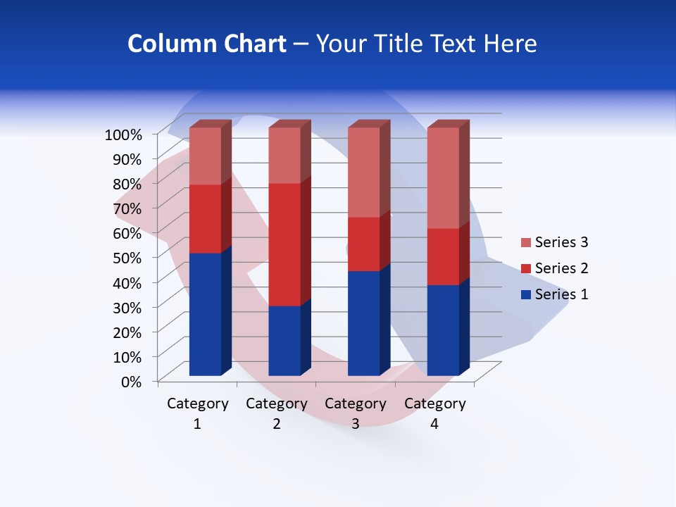 A Blue And Red Arrow Powerpoint Presentation PowerPoint Template