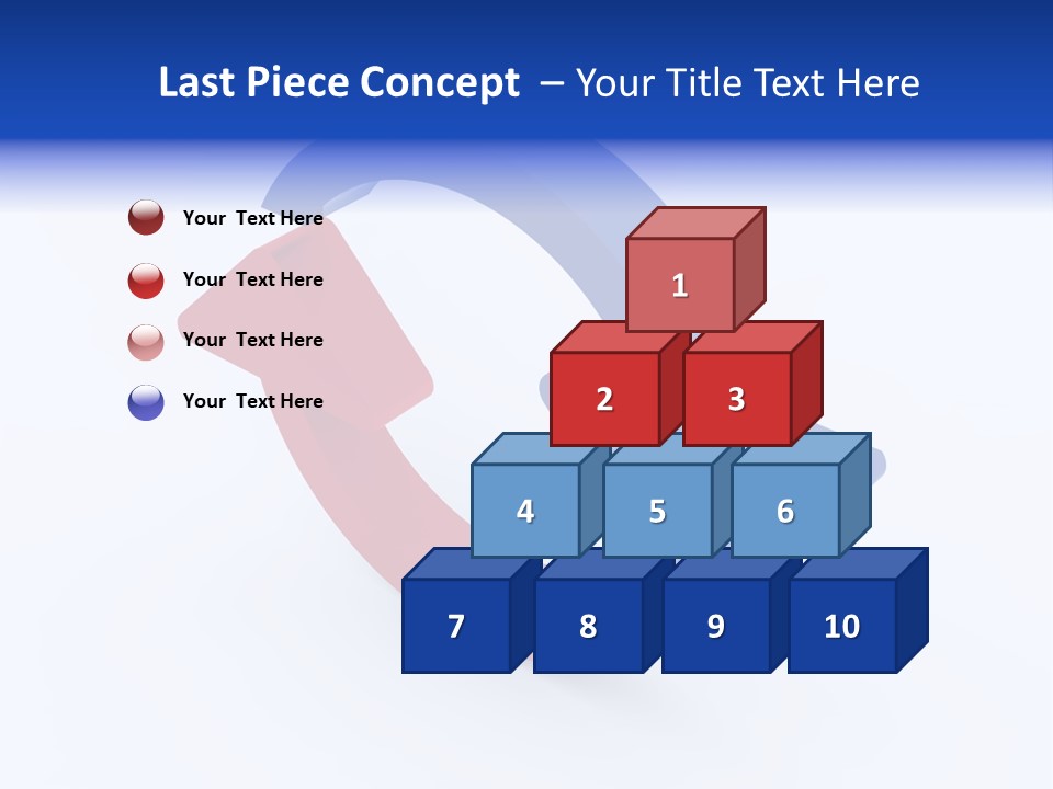 A Blue And Red Arrow Powerpoint Presentation PowerPoint Template