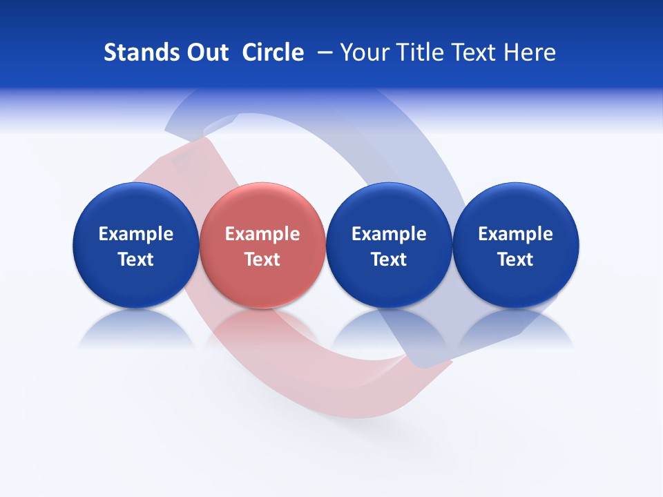 A Blue And Red Arrow Powerpoint Presentation PowerPoint Template