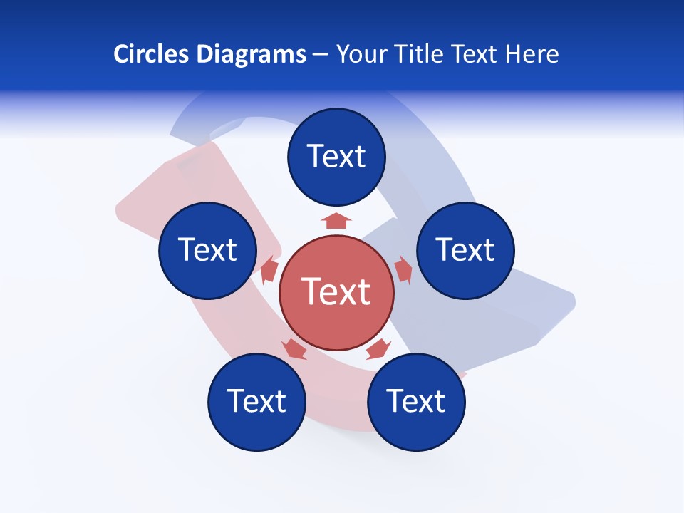 A Blue And Red Arrow Powerpoint Presentation PowerPoint Template