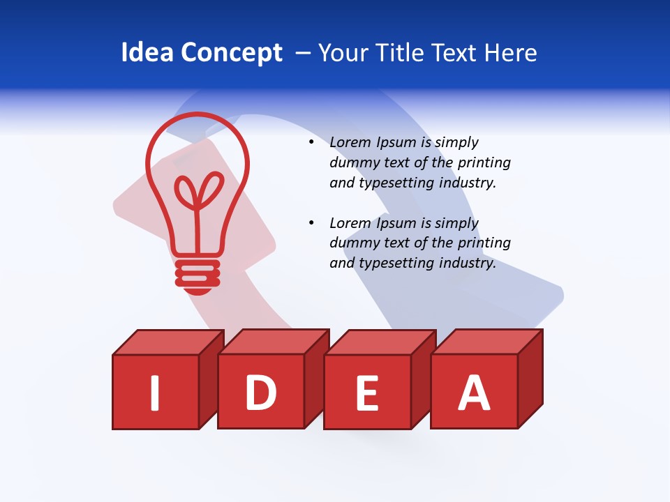 A Blue And Red Arrow Powerpoint Presentation PowerPoint Template