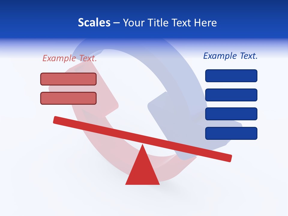 A Blue And Red Arrow Powerpoint Presentation PowerPoint Template