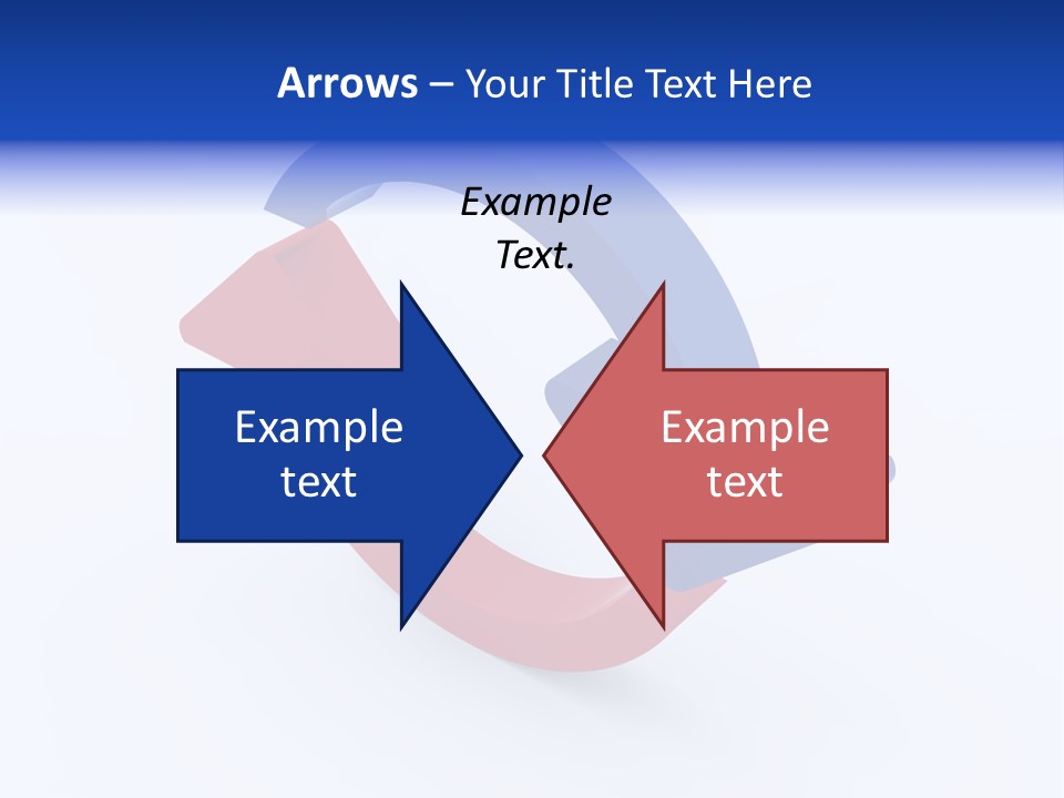 A Blue And Red Arrow Powerpoint Presentation PowerPoint Template