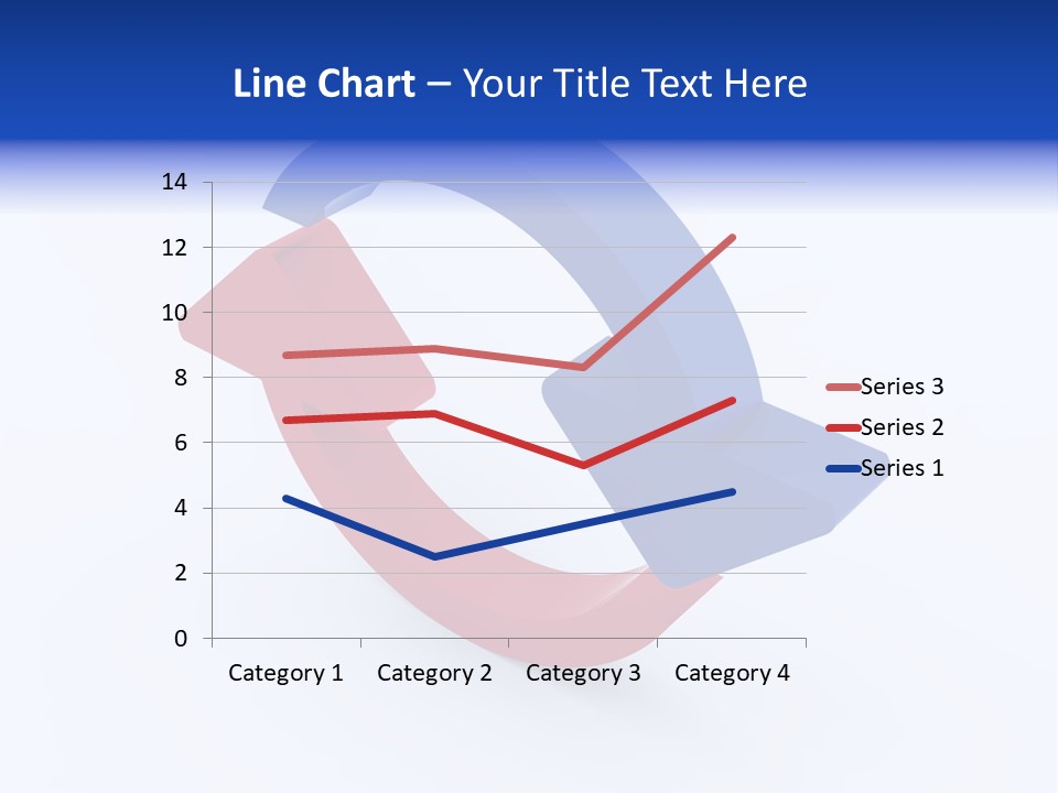 A Blue And Red Arrow Powerpoint Presentation PowerPoint Template