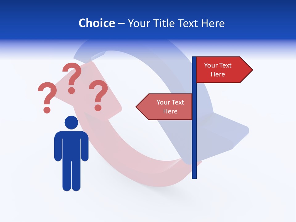 A Blue And Red Arrow Powerpoint Presentation PowerPoint Template