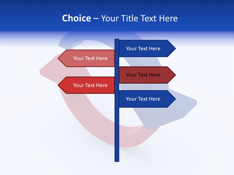 A Blue And Red Arrow Powerpoint Presentation PowerPoint Template