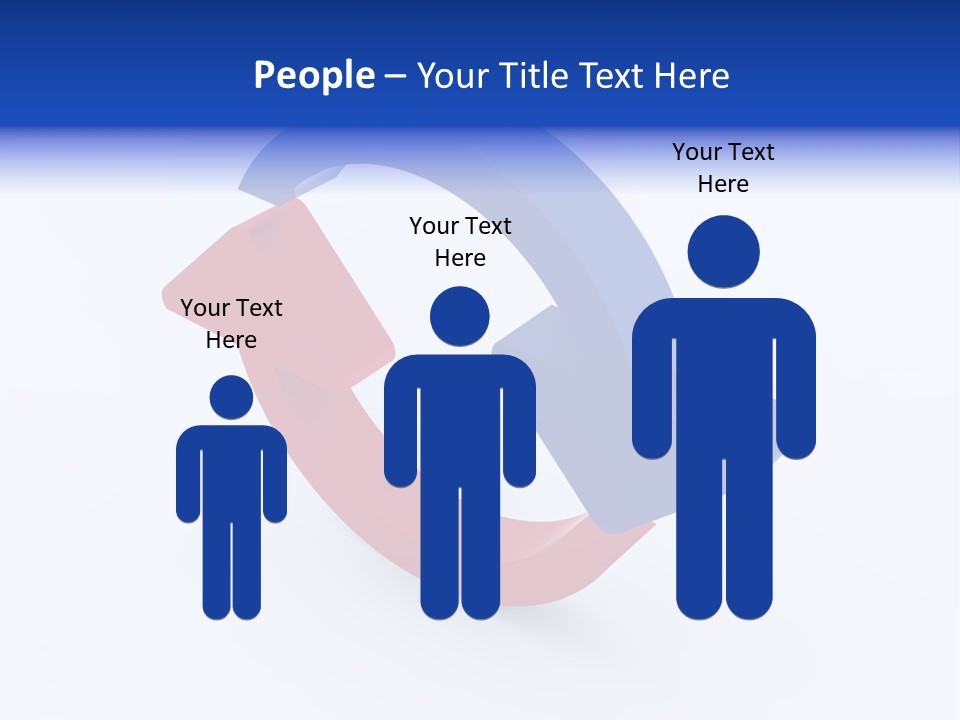 A Blue And Red Arrow Powerpoint Presentation PowerPoint Template