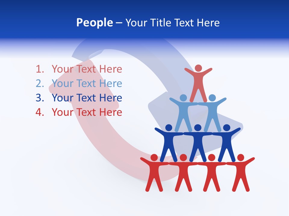 A Blue And Red Arrow Powerpoint Presentation PowerPoint Template