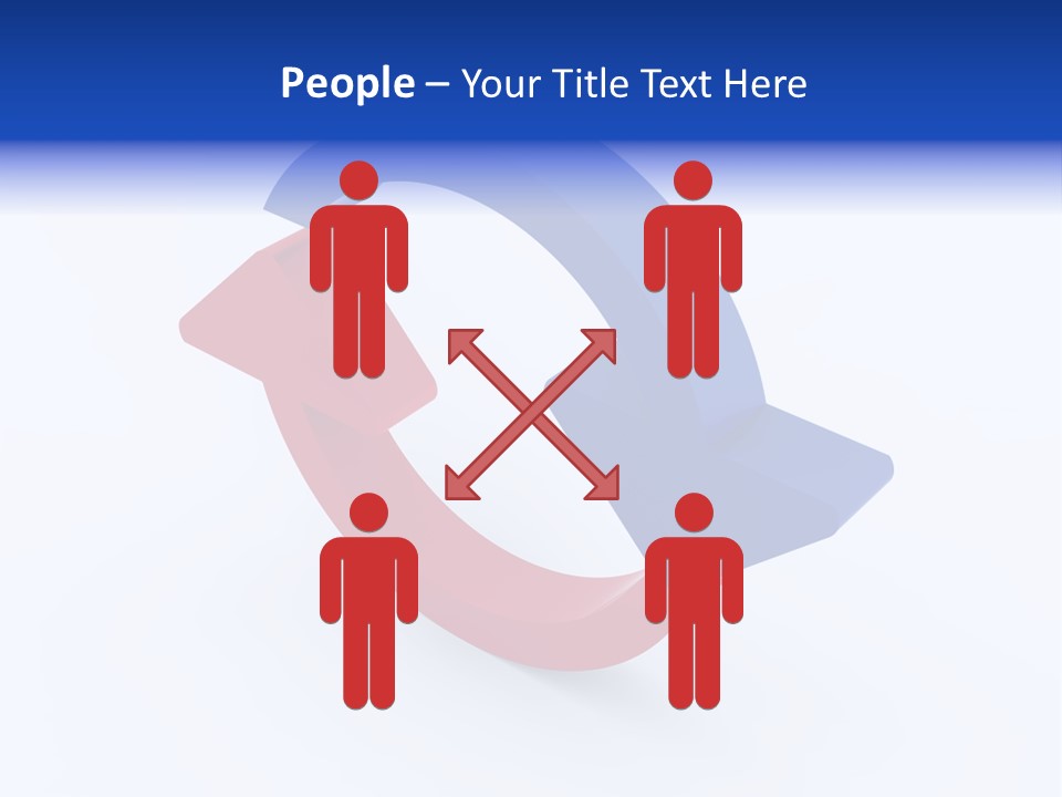 A Blue And Red Arrow Powerpoint Presentation PowerPoint Template