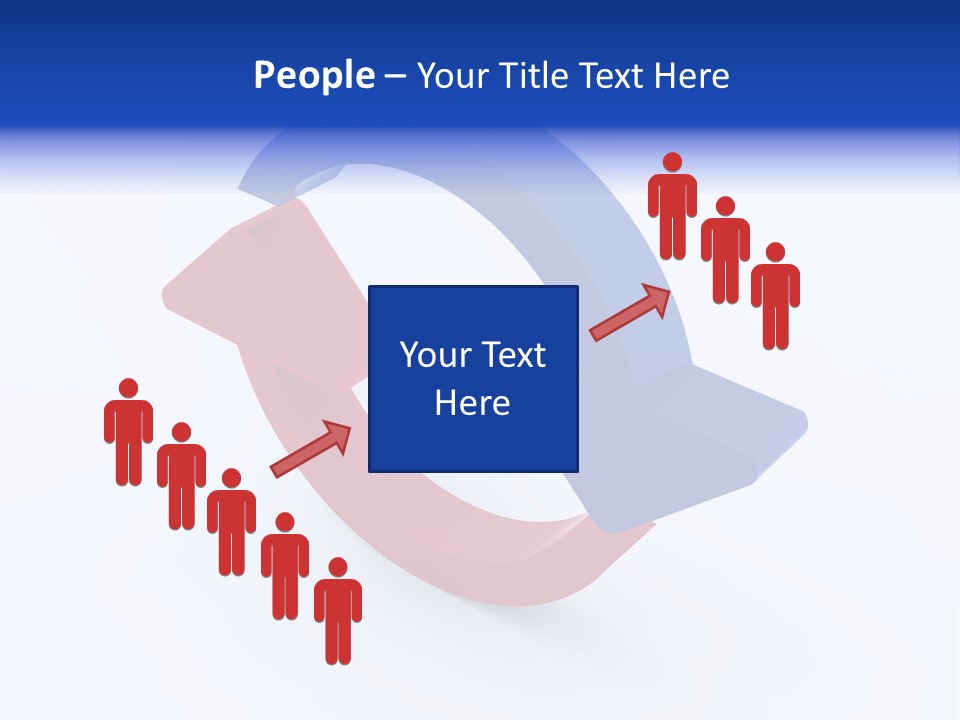 A Blue And Red Arrow Powerpoint Presentation PowerPoint Template