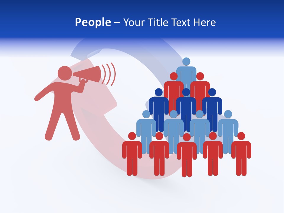 A Blue And Red Arrow Powerpoint Presentation PowerPoint Template