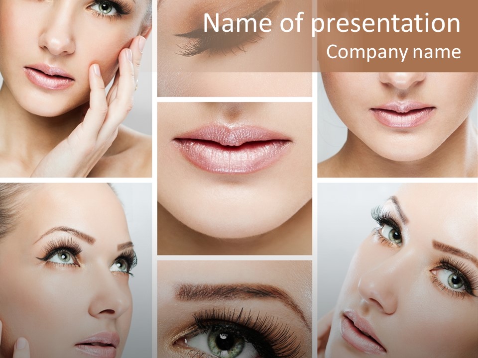 Woman Cosmetics Young PowerPoint Template