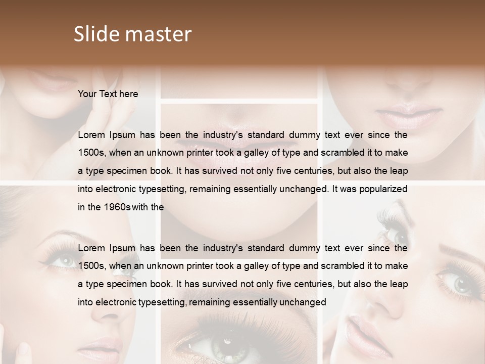 Woman Cosmetics Young PowerPoint Template