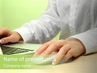 French Surfing Keyboard PowerPoint Template