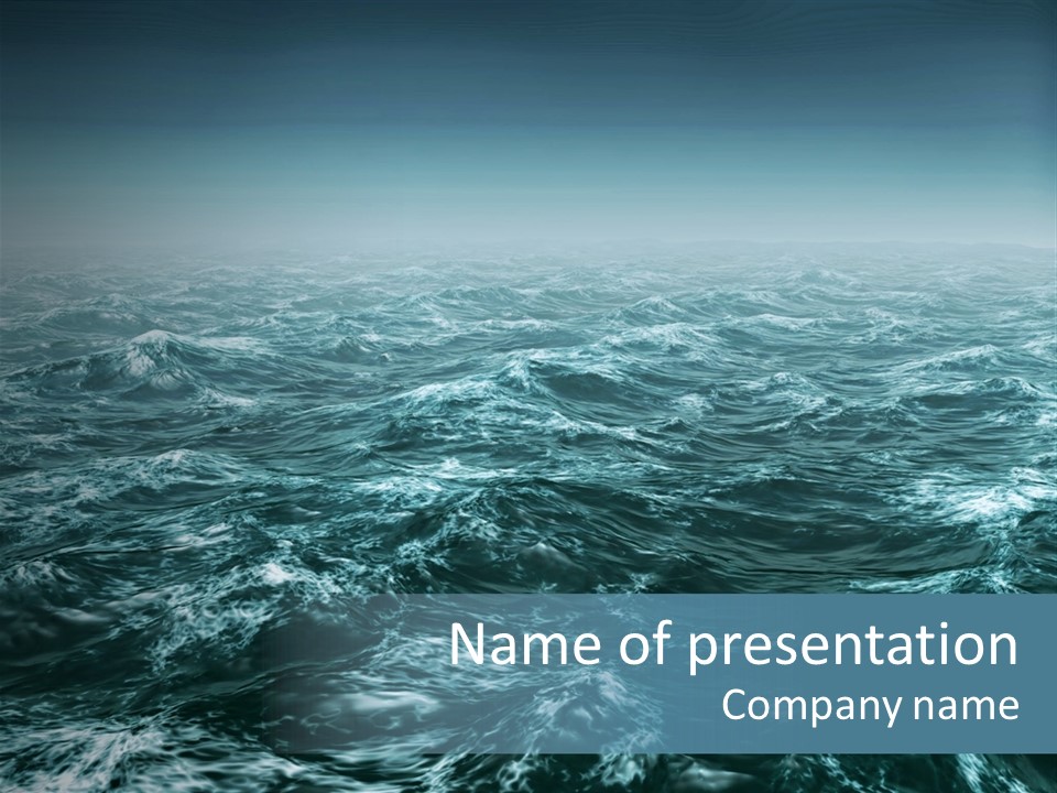 A Large Body Of Water With Waves On It PowerPoint Template