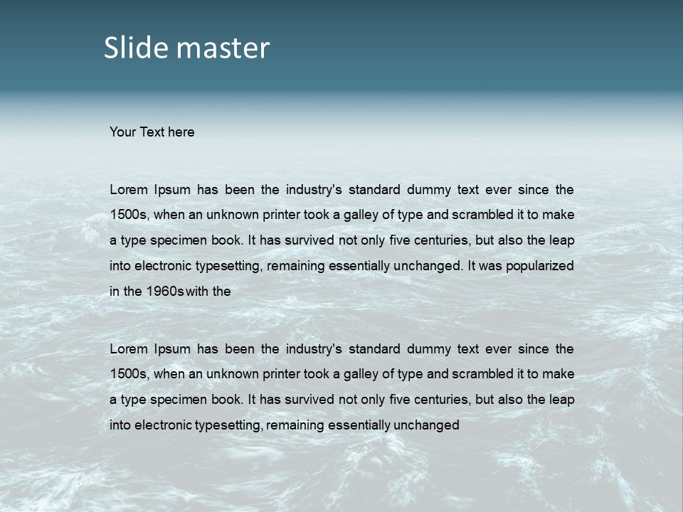 A Large Body Of Water With Waves On It PowerPoint Template
