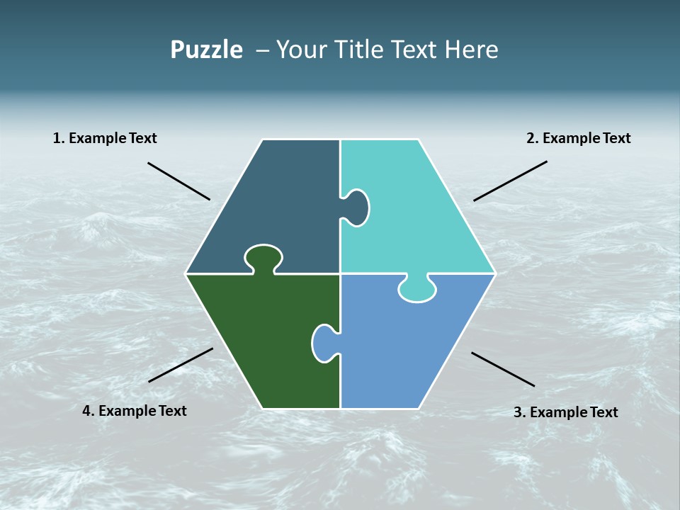 A Large Body Of Water With Waves On It PowerPoint Template