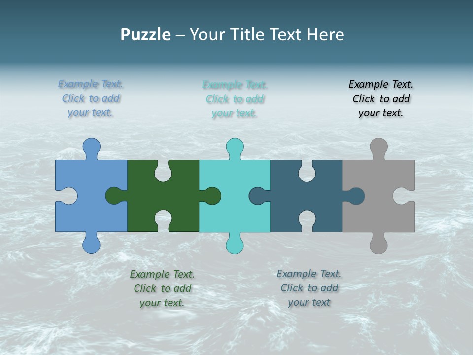 A Large Body Of Water With Waves On It PowerPoint Template