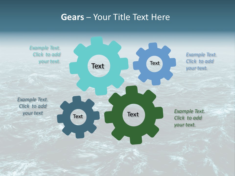 A Large Body Of Water With Waves On It PowerPoint Template