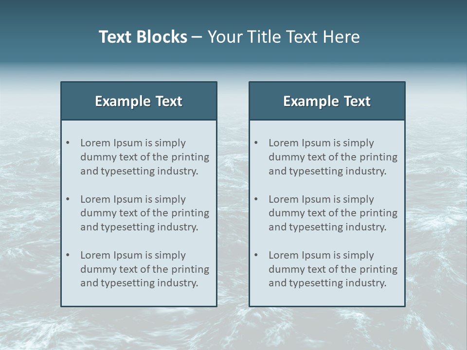 A Large Body Of Water With Waves On It PowerPoint Template