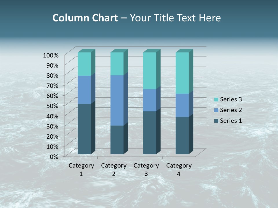 A Large Body Of Water With Waves On It PowerPoint Template