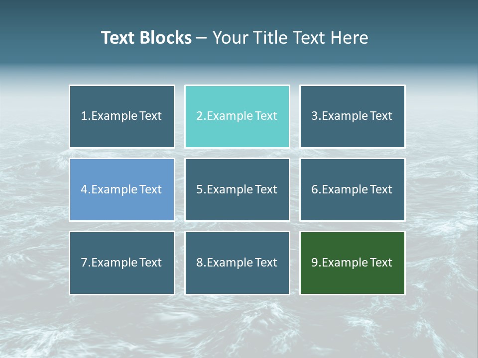 A Large Body Of Water With Waves On It PowerPoint Template