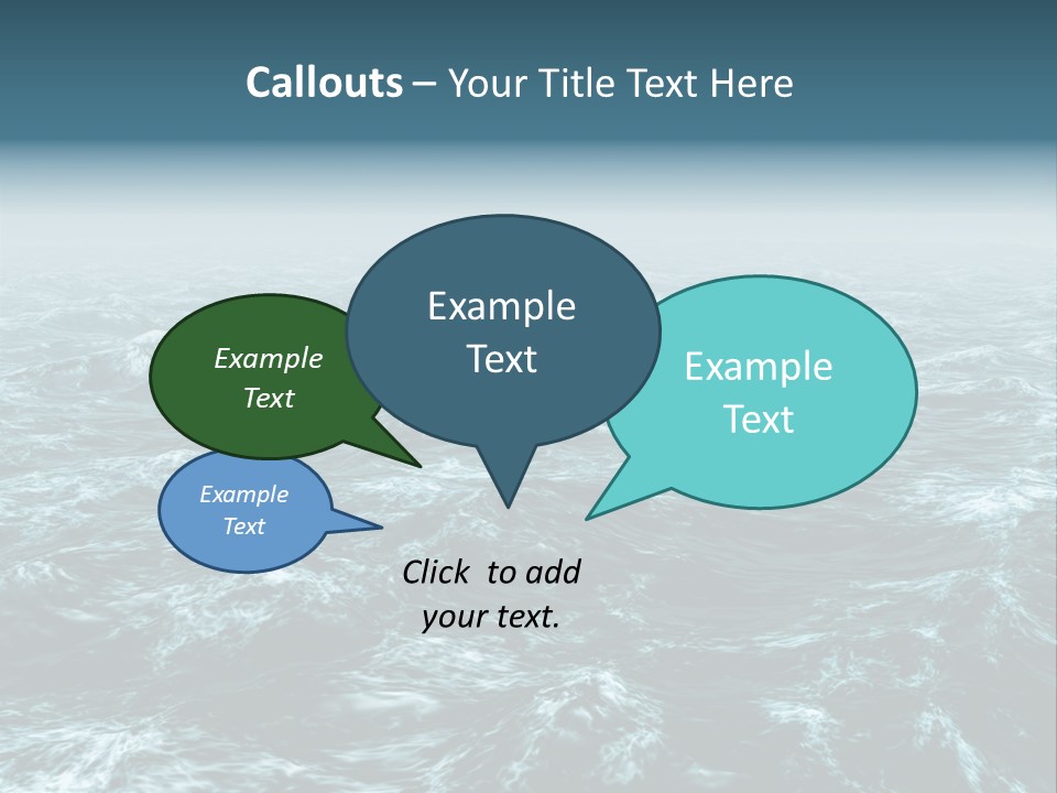 A Large Body Of Water With Waves On It PowerPoint Template