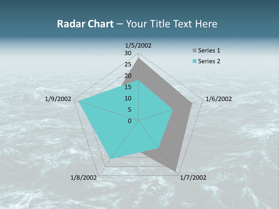 A Large Body Of Water With Waves On It PowerPoint Template