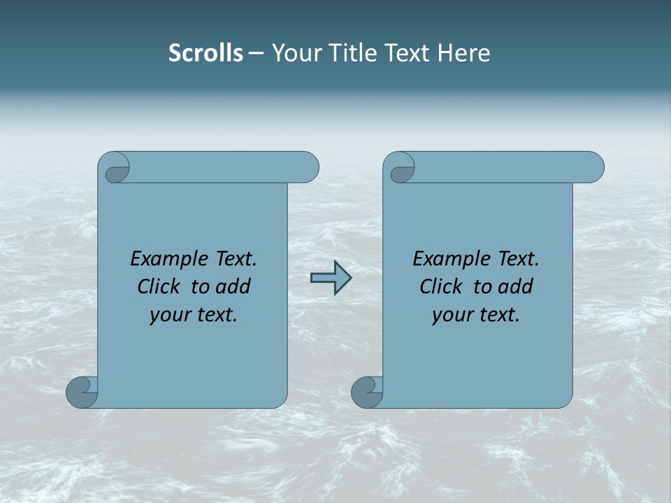 A Large Body Of Water With Waves On It PowerPoint Template