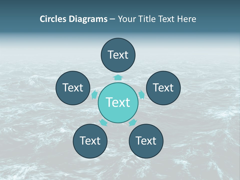 A Large Body Of Water With Waves On It PowerPoint Template