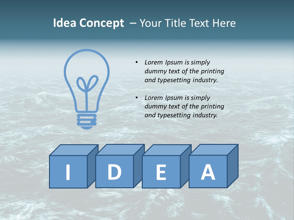 A Large Body Of Water With Waves On It PowerPoint Template