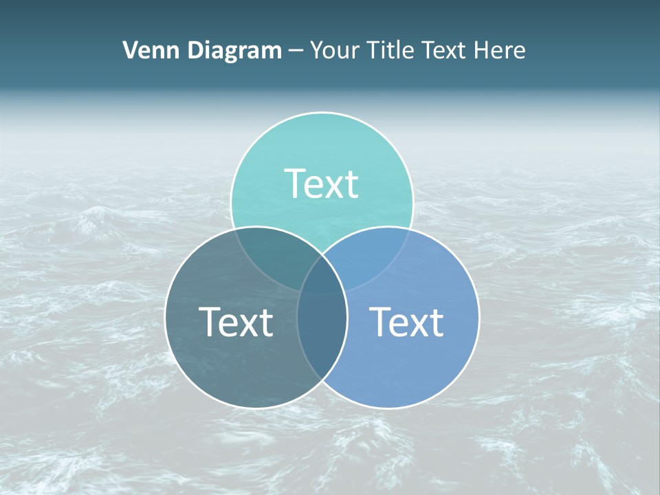 A Large Body Of Water With Waves On It PowerPoint Template