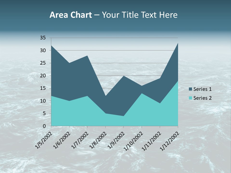 A Large Body Of Water With Waves On It PowerPoint Template