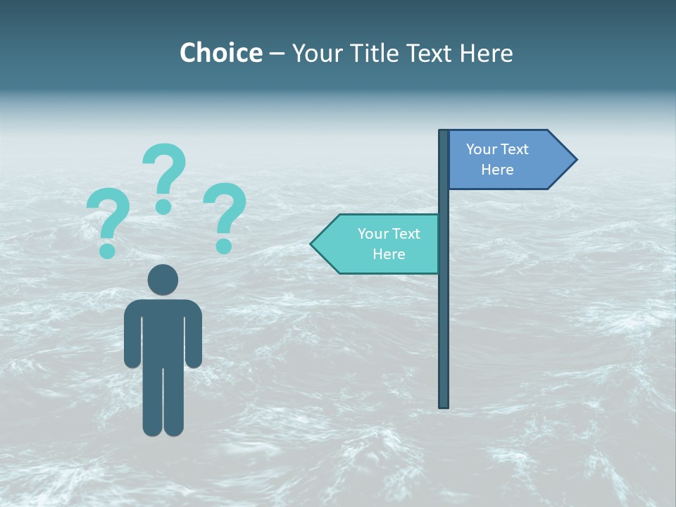 A Large Body Of Water With Waves On It PowerPoint Template