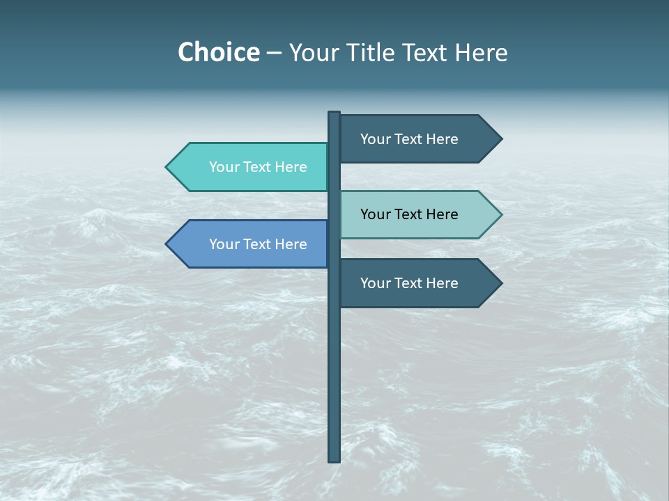 A Large Body Of Water With Waves On It PowerPoint Template