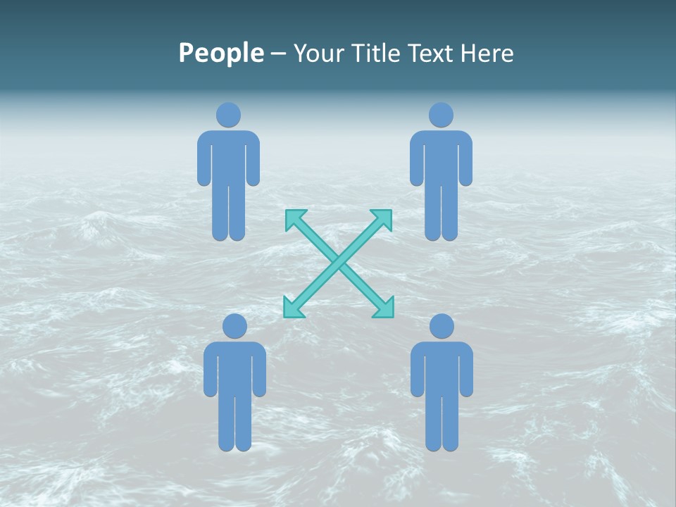 A Large Body Of Water With Waves On It PowerPoint Template