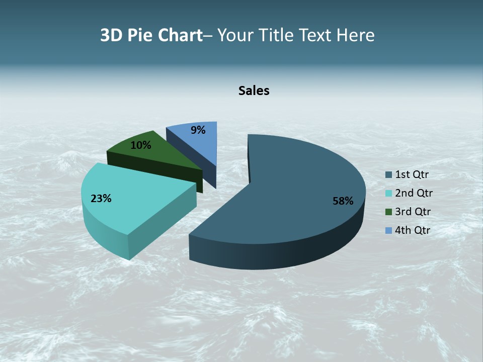A Large Body Of Water With Waves On It PowerPoint Template