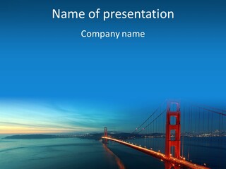 Transportation Sunset Cable PowerPoint Template