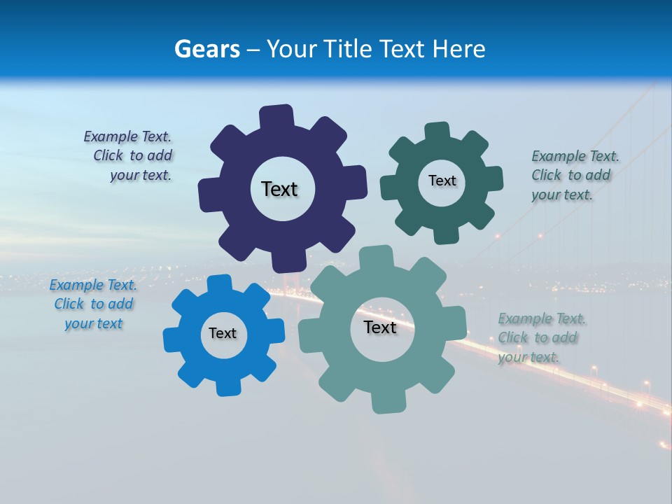 Transportation Sunset Cable PowerPoint Template