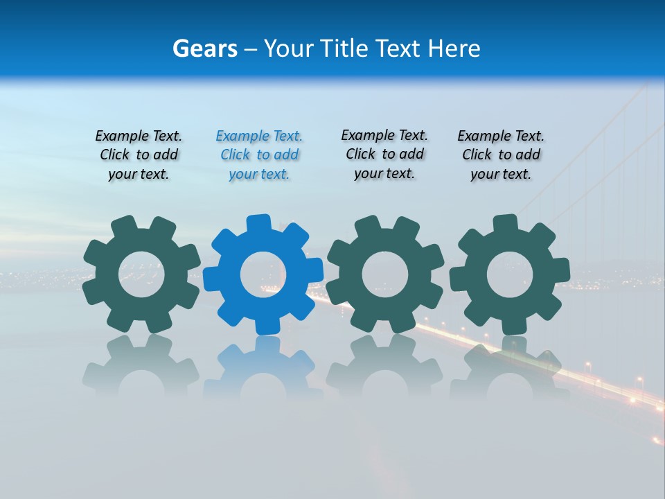 Transportation Sunset Cable PowerPoint Template